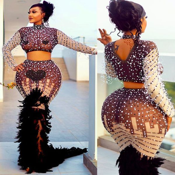 2023 may aso ebi luxurious mermaid prom dress beaded feather evening formal party second reception birthday engagement gowns dress robe de s, Black
2023 may aso ebi luxurious mermaid prom dress beaded feather evening formal party second reception birthday engagement gowns dress robe de s, Black