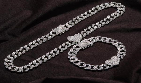 chains 2pcset rapper full heavy heartshaped cuban link bracelet iced women for men necklcae chain prong pave luxury hiphop jewel9569325, Silver
chains 2pcset rapper full heavy heartshaped cuban link bracelet iced women for men necklcae chain prong pave luxury hiphop jewel9569325, Silver