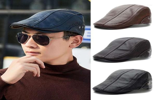 berets winter beret caps for men pu leather solid hat british retro style thicken flat cap artist painter cap19227398, Blue;gray
berets winter beret caps for men pu leather solid hat british retro style thicken flat cap artist painter cap19227398, Blue;gray