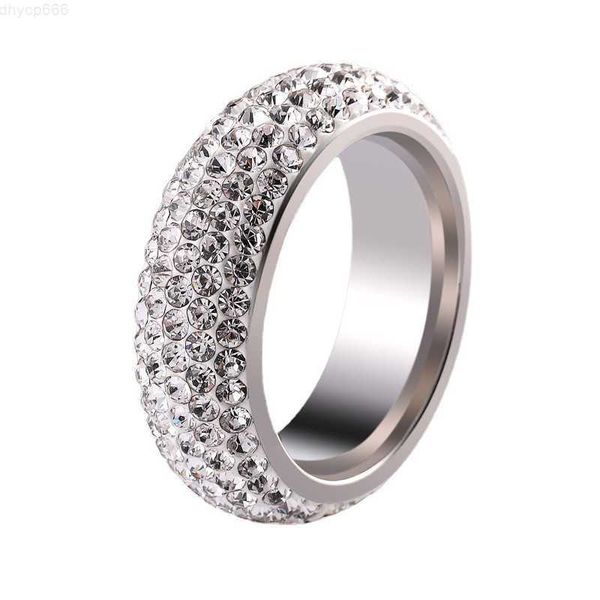 european and american popular titanium steel ring 5 rows of white clay diamond arc full of diamonds ring men and women couples ring no color, Silver
european and american popular titanium steel ring 5 rows of white clay diamond arc full of diamonds ring men and women couples ring no color, Silver