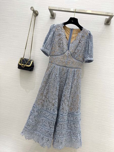 womens dress new european designer lace dress for spring/summer 2023, Black;gray
womens dress new european designer lace dress for spring/summer 2023, Black;gray