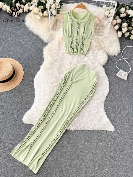 two piece dress singreiny hollow out summer fashion two pieces sets sleeveless short tank igh waist slim long skirt female solid suits j2305, White
two piece dress singreiny hollow out summer fashion two pieces sets sleeveless short tank igh waist slim long skirt female solid suits j2305, White