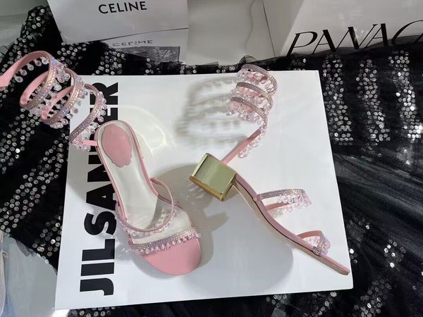 luxury design lady sandal designer elegance rene chandelier crystal copper pink sandal shoes women crystal strap mule lady slip on high heel, Black
luxury design lady sandal designer elegance rene chandelier crystal copper pink sandal shoes women crystal strap mule lady slip on high heel, Black