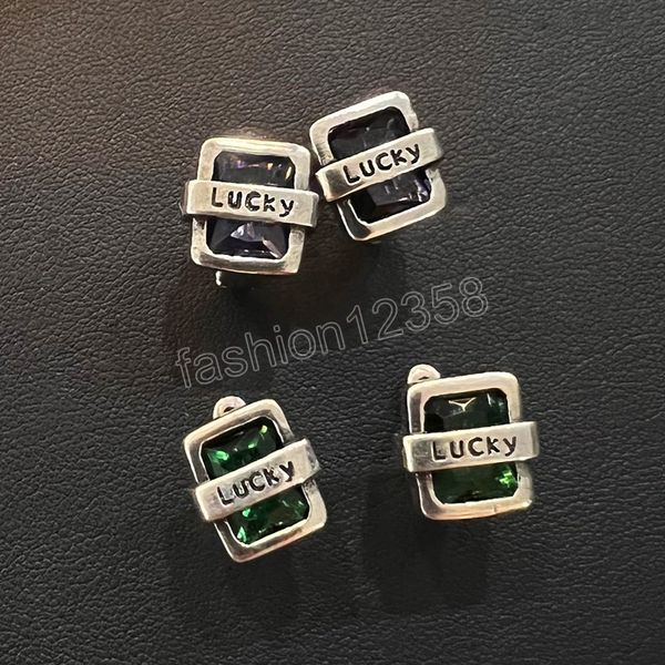prevent allergy green zircons earrings for women couple ins fashion vintage punk lucky english letter party jewelry gift, Golden;silver
prevent allergy green zircons earrings for women couple ins fashion vintage punk lucky english letter party jewelry gift, Golden;silver