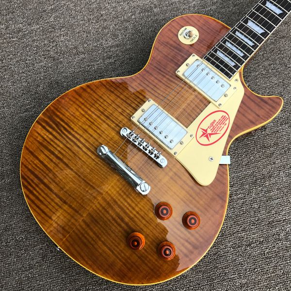 solidbody electric guitar with mahogany body, aaa flame maple mahogany neck, rosewood fingerboard, and 2 humbucking pickups258
solidbody electric guitar with mahogany body, aaa flame maple mahogany neck, rosewood fingerboard, and 2 humbucking pickups258