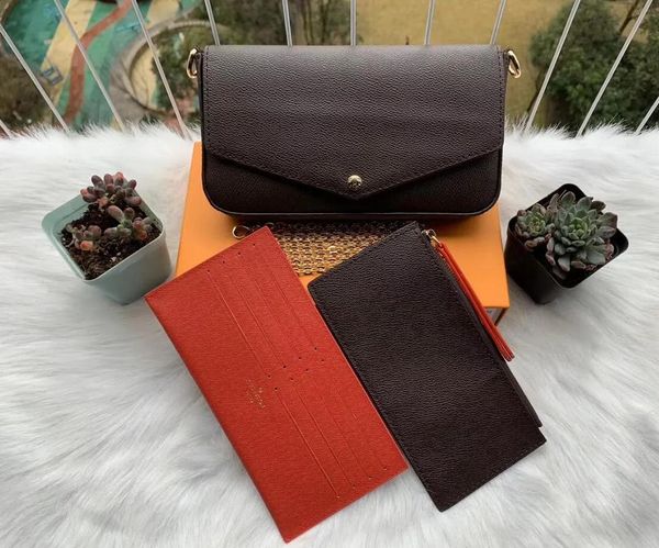 2023 designers pochette 3 pcs/set wallets women embossing leather handbags luxurys womens messenger chain shoulder bag clutch
2023 designers pochette 3 pcs/set wallets women embossing leather handbags luxurys womens messenger chain shoulder bag clutch