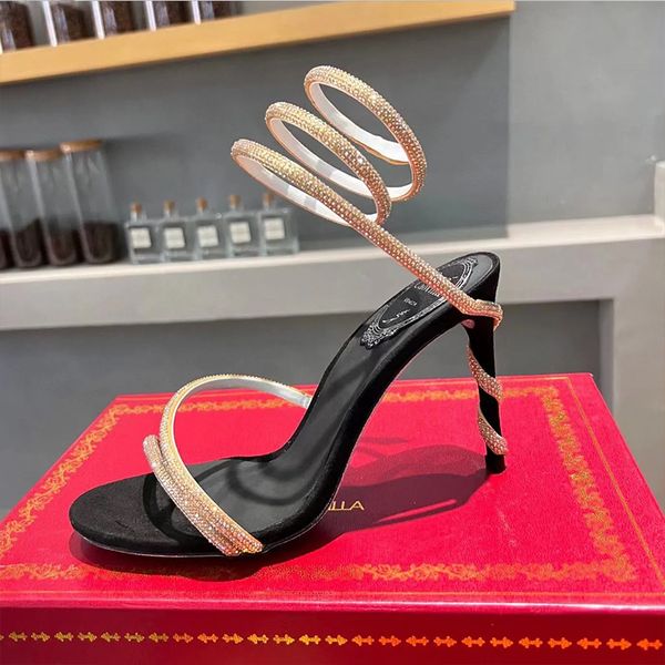new rene caovilla cleo stiletto sandals crystals gem embellished heels evening shoes women high heeled luxury party designers party wraparou, Black
new rene caovilla cleo stiletto sandals crystals gem embellished heels evening shoes women high heeled luxury party designers party wraparou, Black