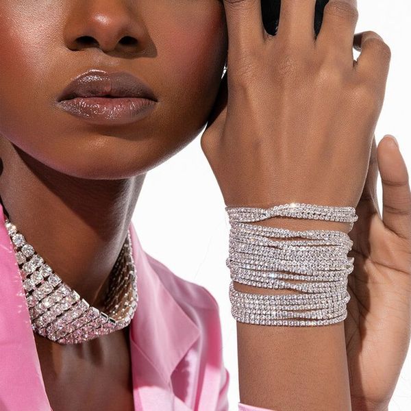 chain multi row bracelet exaggerated fashion personality hand jewelry multi layer multi color rhinestone claw chain bracelet, Black
chain multi row bracelet exaggerated fashion personality hand jewelry multi layer multi color rhinestone claw chain bracelet, Black