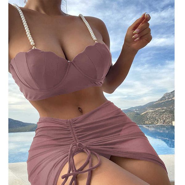 women's swimwear 3 pieces bikinis set women swimsuit summer solid swimwear push up bikini beachwear faux pearl shell cup bathing suit s, White;black
women's swimwear 3 pieces bikinis set women swimsuit summer solid swimwear push up bikini beachwear faux pearl shell cup bathing suit s, White;black