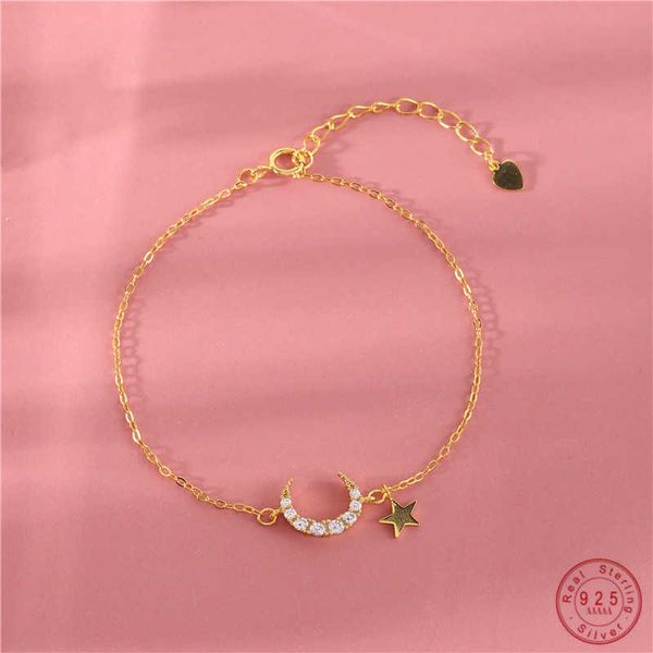 charm bracelets 925 sterling silver zircon moon star bracelet simple temperament 14k gold plated bracelet for women jewelry accessories aa23, Golden;silver
charm bracelets 925 sterling silver zircon moon star bracelet simple temperament 14k gold plated bracelet for women jewelry accessories aa23, Golden;silver