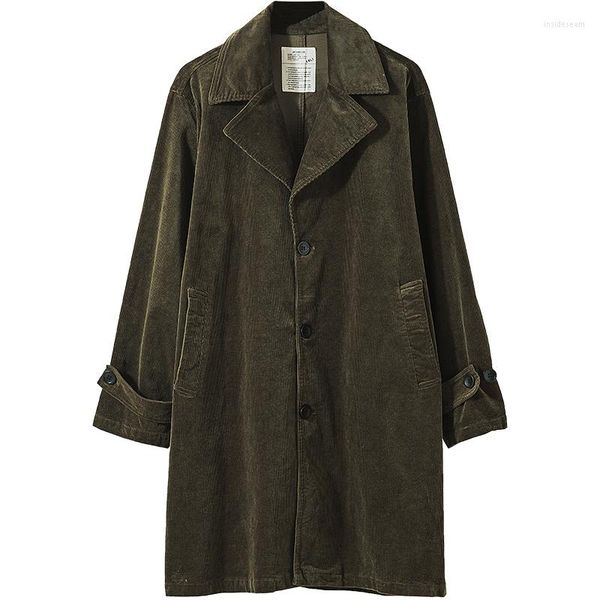 men's trench coats coat corduroy green loose fit mid-length business casual gentlemen jacket autumn winter wear, Tan;black
men's trench coats coat corduroy green loose fit mid-length business casual gentlemen jacket autumn winter wear, Tan;black