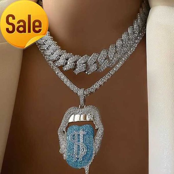 new micro pave 5a cubic zirconia cz iced out bling women jewelry tennis chain tongue dollar lip pendant necklace, Silver
new micro pave 5a cubic zirconia cz iced out bling women jewelry tennis chain tongue dollar lip pendant necklace, Silver