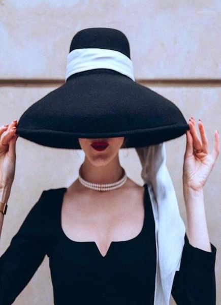 berets fashion streetstyle black wide brim wool bucket hat female vintage big for women looks like audrey hepburn7119152, Blue;gray
berets fashion streetstyle black wide brim wool bucket hat female vintage big for women looks like audrey hepburn7119152, Blue;gray