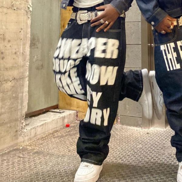mens jeans wide leg trousers printed streetwear straight hip hop letterprinted pants trend fashion punk rock loose 230506, Blue
mens jeans wide leg trousers printed streetwear straight hip hop letterprinted pants trend fashion punk rock loose 230506, Blue