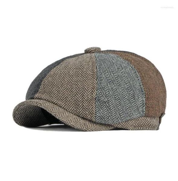 berets spring autumn personality stitching sboy caps for men casual vintage eight slices flat hat3774680, Blue;gray
berets spring autumn personality stitching sboy caps for men casual vintage eight slices flat hat3774680, Blue;gray