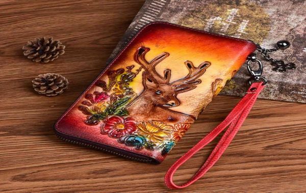 ladies first layer cowhide deer head embossed small long zipper wallet retro personality clutch fashion female2669371, Black
ladies first layer cowhide deer head embossed small long zipper wallet retro personality clutch fashion female2669371, Black