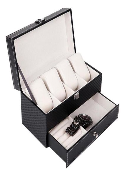 jewelry pouches bags 4 grids double layers watch box case carbon fiber pu rings earrings display storage holder organizer5215675, Pink;blue
jewelry pouches bags 4 grids double layers watch box case carbon fiber pu rings earrings display storage holder organizer5215675, Pink;blue
