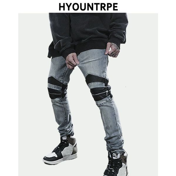 mens jeans knee zipper hole patckwork skinny denim men casual slim biker trousers fashion streetwear hip hop jean pants joggers 230506, Blue
mens jeans knee zipper hole patckwork skinny denim men casual slim biker trousers fashion streetwear hip hop jean pants joggers 230506, Blue