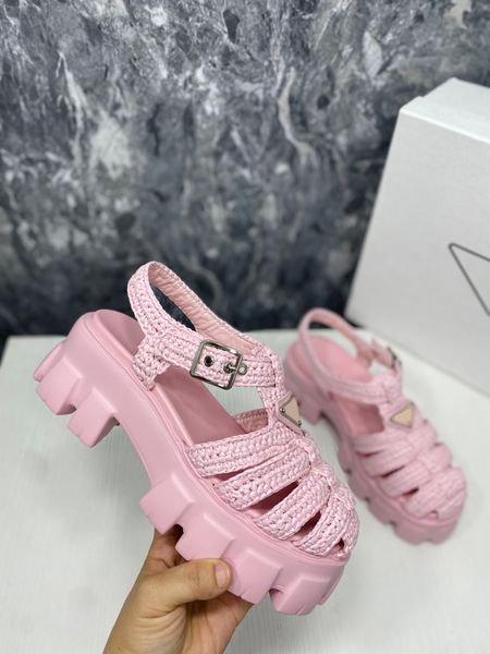 monolith wine coconut fiber sandals summer muffin thick bottom beach roman pig cage shoes, Black
monolith wine coconut fiber sandals summer muffin thick bottom beach roman pig cage shoes, Black