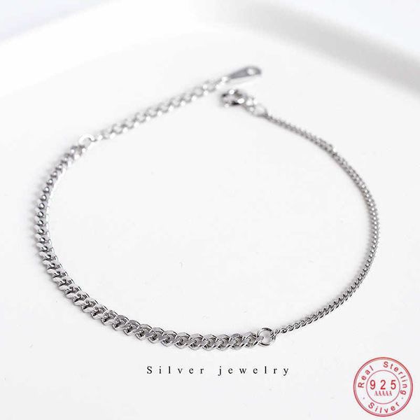 charm bracelets 925 sterling silver punk simple flat splicing chain bracelet women adjustable fashion classic party jewelry friendship gift, Golden;silver
charm bracelets 925 sterling silver punk simple flat splicing chain bracelet women adjustable fashion classic party jewelry friendship gift, Golden;silver