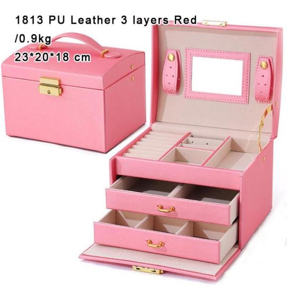jewelry pouches bags 1813 red 3 layers small travel storage box girl portable pu leather earrings ring necklace jewellery case or1304886, Pink;blue
jewelry pouches bags 1813 red 3 layers small travel storage box girl portable pu leather earrings ring necklace jewellery case or1304886, Pink;blue