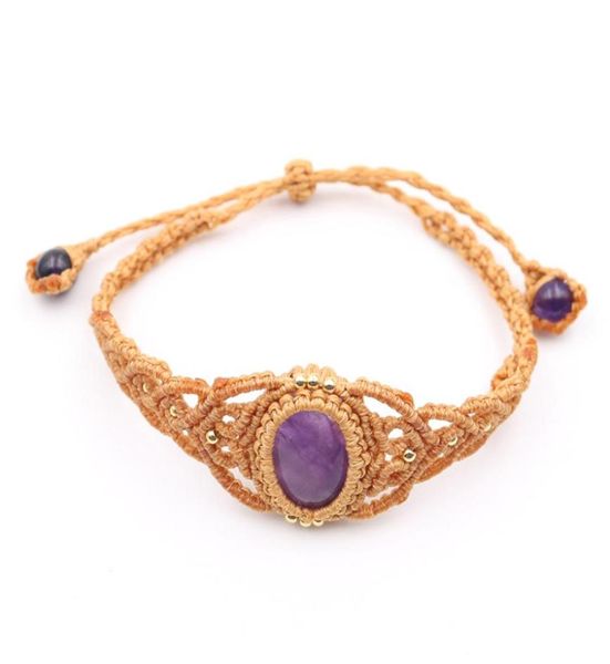 5 pcs ethnic style bracelet handmade weave wrap oval shape amethyst stone bracelet for gift unique jewelry5398689, Golden;silver
5 pcs ethnic style bracelet handmade weave wrap oval shape amethyst stone bracelet for gift unique jewelry5398689, Golden;silver