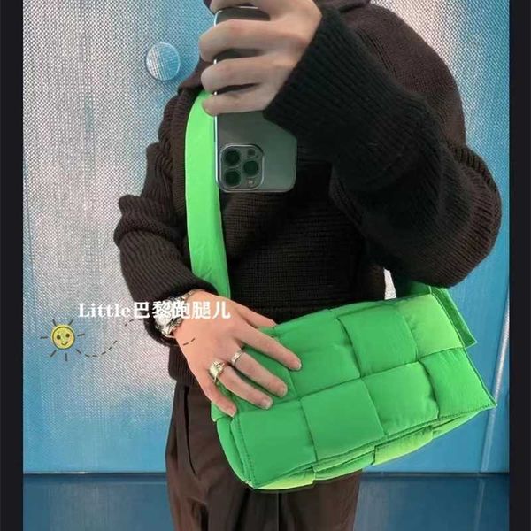 bottegas bag cassette nylon woven pillow couple diagonal cross small square venetas leather zc