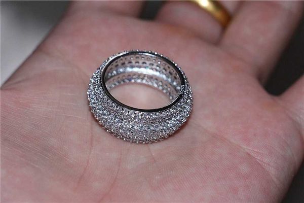 luxury jewelry pave setting full 360pcs simulated diamond cz stone rings engagement wedding finger ring for men women ring, Silver
luxury jewelry pave setting full 360pcs simulated diamond cz stone rings engagement wedding finger ring for men women ring, Silver
