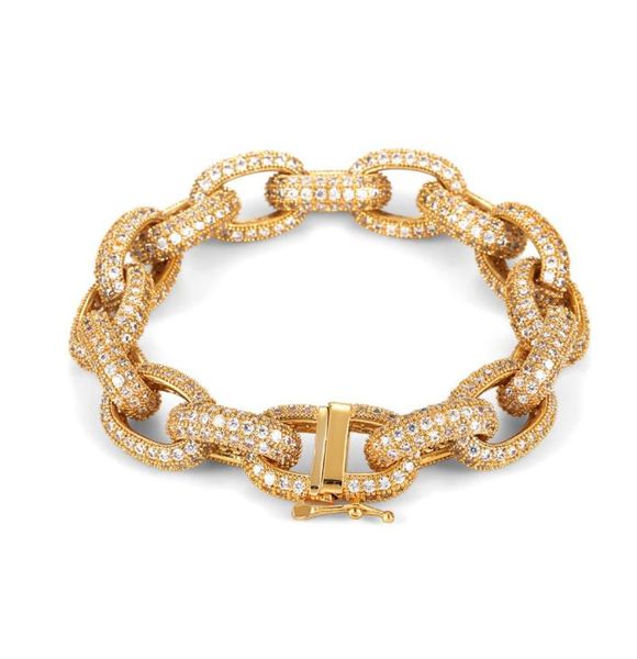 women039s bracelet gold plated iced out cuban jewelry hip hip 5a zircon8595076, Golden;silver
women039s bracelet gold plated iced out cuban jewelry hip hip 5a zircon8595076, Golden;silver