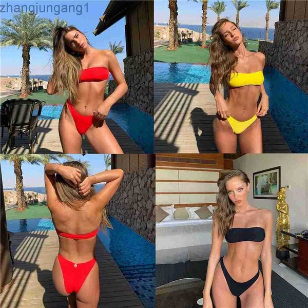 designer fashion new bikini solid color bra women's swimwear split bikini t shirt, White;black
designer fashion new bikini solid color bra women's swimwear split bikini t shirt, White;black