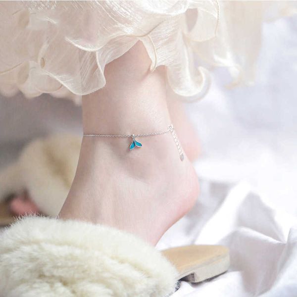 charm bracelets fashion 925 sterling silver fine women's jewelry blue fish tail anklet bracelet mermaid ankle chain woman gift birthday, Golden;silver
charm bracelets fashion 925 sterling silver fine women's jewelry blue fish tail anklet bracelet mermaid ankle chain woman gift birthday, Golden;silver