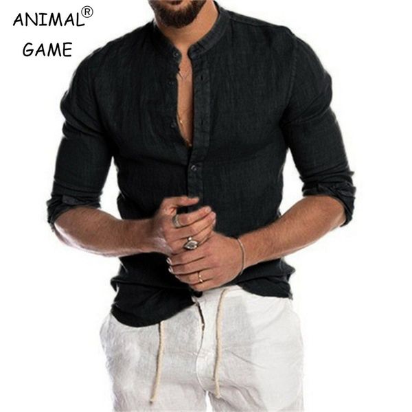 men's casual shirts solid color linen long sleeve shirt button trend plussize stand collar cotton 5xl 230506, White;black
men's casual shirts solid color linen long sleeve shirt button trend plussize stand collar cotton 5xl 230506, White;black