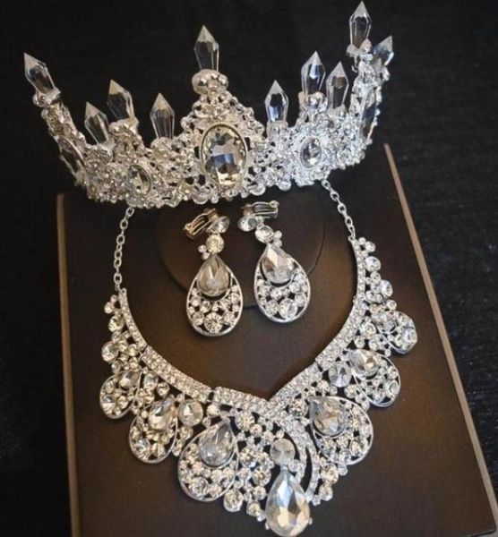 big rhinestone bridal jewelry sets silver plated crystal crown tiaras necklace earrings set for bride hair accessories7925099, Slivery;golden
big rhinestone bridal jewelry sets silver plated crystal crown tiaras necklace earrings set for bride hair accessories7925099, Slivery;golden
