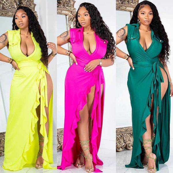 two piece dress party club 2 pieces dress sets for women summer vneck bodysuit and ruffles high split long skirt two peice set maxi dress j2, White
two piece dress party club 2 pieces dress sets for women summer vneck bodysuit and ruffles high split long skirt two peice set maxi dress j2, White
