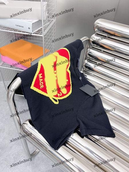 xinxinbuy men designer tee t shirt 23ss knitted love letter jacquard short sleeve cotton women black white blue orange m-2xl, Black;brown
xinxinbuy men designer tee t shirt 23ss knitted love letter jacquard short sleeve cotton women black white blue orange m-2xl, Black;brown