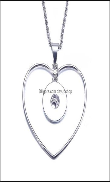 pendant necklaces noosa snap button jewelry heart circle necklace with link leather chain fit 18mm women drop delivery 202 dayup6311029, Silver
pendant necklaces noosa snap button jewelry heart circle necklace with link leather chain fit 18mm women drop delivery 202 dayup6311029, Silver