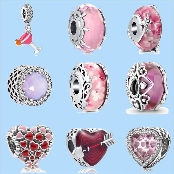 925 silver beads charms fit pandora charm dangle red love heart pink flower murano glass bead, Black
925 silver beads charms fit pandora charm dangle red love heart pink flower murano glass bead, Black