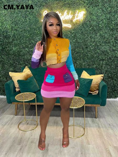 two piece dress cmyaya rib knit women multicolor sweater and midi mini skirt suit autumn winter streetwear fashion two 2 piece set outfits j, White
two piece dress cmyaya rib knit women multicolor sweater and midi mini skirt suit autumn winter streetwear fashion two 2 piece set outfits j, White
