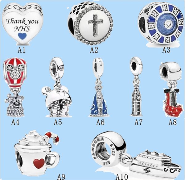 925 silver beads charms fit pandora charm eiffel cross blue mosaic beads diy, Black
925 silver beads charms fit pandora charm eiffel cross blue mosaic beads diy, Black