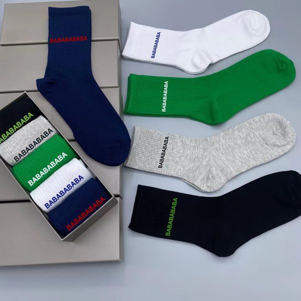 2023 fashion designers womens mens socks five pair luxe sports winter b letter printed sock with box a2, Black
2023 fashion designers womens mens socks five pair luxe sports winter b letter printed sock with box a2, Black