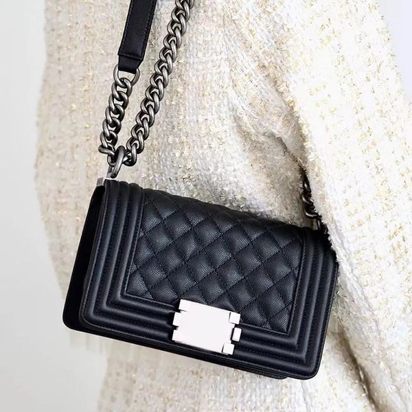 22 ss classic mini boy women quilted handbag caviar calfskin leather suitcase outdoor saoche handbags metal chain crossbody shoulder purse
22 ss classic mini boy women quilted handbag caviar calfskin leather suitcase outdoor saoche handbags metal chain crossbody shoulder purse