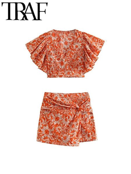 women's tracksuits traf fans summer women lightweight printed 2 piece sets traf v neck short sleeve slim crop shirt female shorts skirt, Gray
women's tracksuits traf fans summer women lightweight printed 2 piece sets traf v neck short sleeve slim crop shirt female shorts skirt, Gray