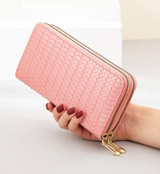 fashion woven leather money bag for women large capacity double zipper clutch wallet ladies coin purse passport card holder7931495, Black
fashion woven leather money bag for women large capacity double zipper clutch wallet ladies coin purse passport card holder7931495, Black