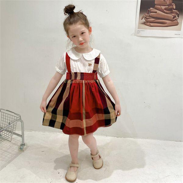 new high-end girl skirt brand designer girl skirt alphabet print sewing design short sleeve pleated skirt summer girl g2#90cm-140cm, Red;yellow
new high-end girl skirt brand designer girl skirt alphabet print sewing design short sleeve pleated skirt summer girl g2#90cm-140cm, Red;yellow