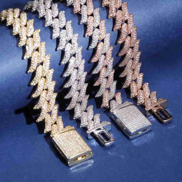 16mm miami lock clasp thorns heavy cuban link chain iced out aaa cubic zircon bling hip hop men jewelry gift, Silver
16mm miami lock clasp thorns heavy cuban link chain iced out aaa cubic zircon bling hip hop men jewelry gift, Silver