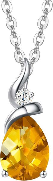 fancime 14k solid white gold birthstone pendant necklace for women with diamond pear shaped teardrop necklace birthday gifts for mom women g, Silver
fancime 14k solid white gold birthstone pendant necklace for women with diamond pear shaped teardrop necklace birthday gifts for mom women g, Silver