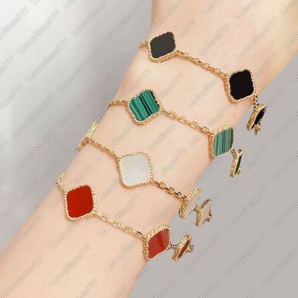 designer bracelet clover bracelet high-quality classic 4/four leaf clover charm bracelets bangle chain 18k gold agate shell women&girls pand, Golden;silver
designer bracelet clover bracelet high-quality classic 4/four leaf clover charm bracelets bangle chain 18k gold agate shell women&girls pand, Golden;silver