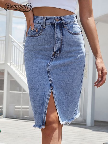 skirts benuynffy zipper fly raw hem split denim women spring and summer high waist jeans female casual bodycon midi 230506, Black
skirts benuynffy zipper fly raw hem split denim women spring and summer high waist jeans female casual bodycon midi 230506, Black