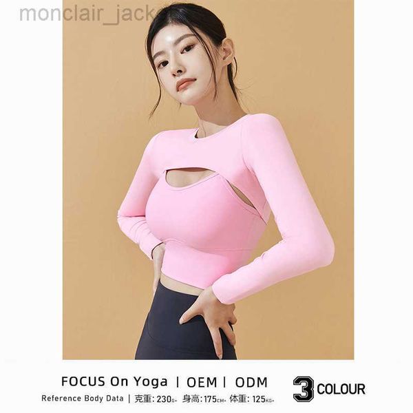desginer alo yoga suit long sleeved hollow out running sports women's tight fitting belt chest pad small tank set, White
desginer alo yoga suit long sleeved hollow out running sports women's tight fitting belt chest pad small tank set, White
