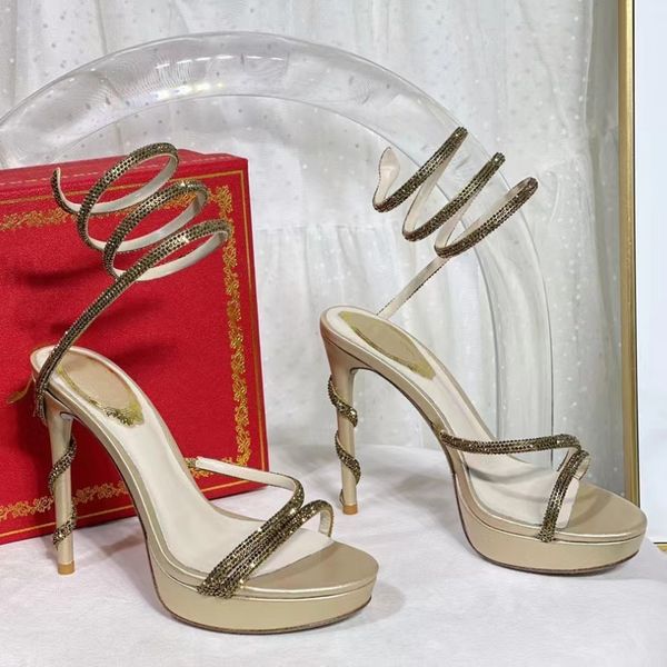 rene stone 13cm stiletto heel sandals women platform sandals super high shoe fashion luxury designer dress shoes satin snake-shaped coiled p, Black
rene stone 13cm stiletto heel sandals women platform sandals super high shoe fashion luxury designer dress shoes satin snake-shaped coiled p, Black